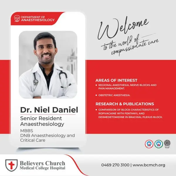 Dr Niel Daniel welcome poster