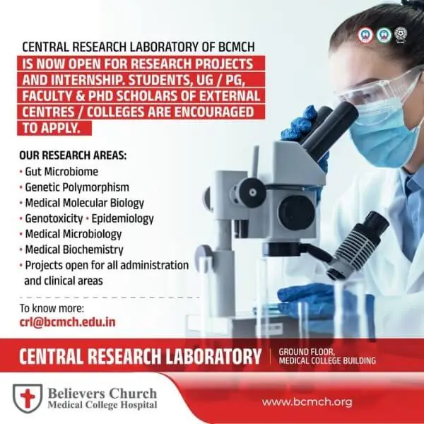 CRL of BCMCH is open for research projects